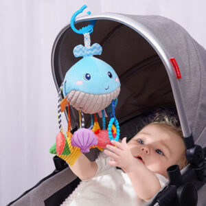 Chouchoule Baby Car Seat Hanging Toy – Soft Plush Rattle for Infants"
